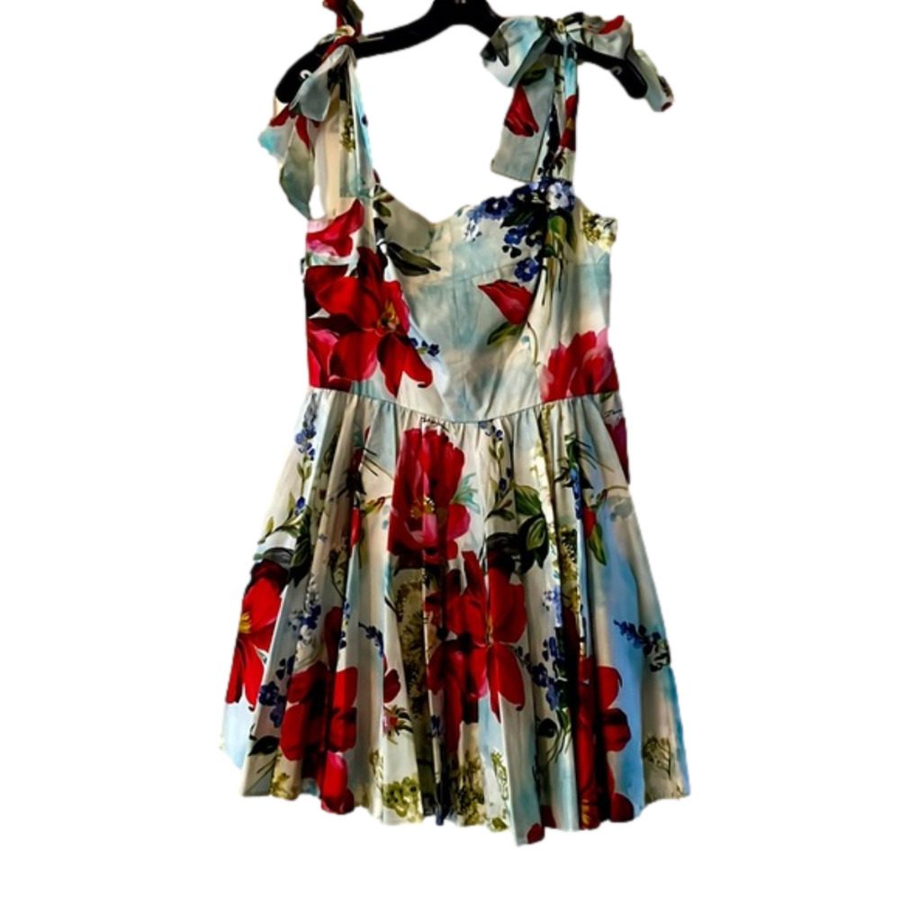 DOLCE & Gabbana 48 US12 NWT fabulously floral short dress fit & flare